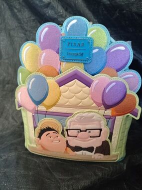 Loungefly PIXAR Up House & Balloons Crossbody Bag - Pastel Multicolor